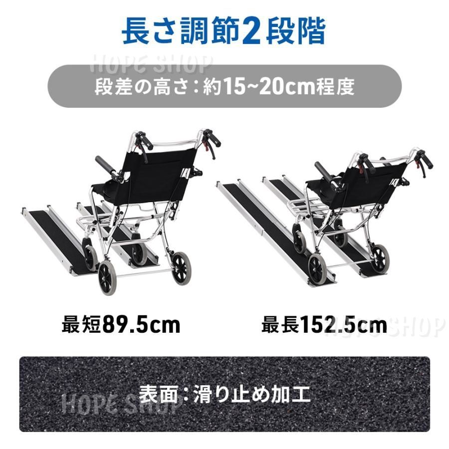車椅子 スロープ 持ち運び 段差解消 段差スロープ 段差プレート 段差解消スロープ 車いす 車椅子用スロープ 介護用品 ラダーレール 2本