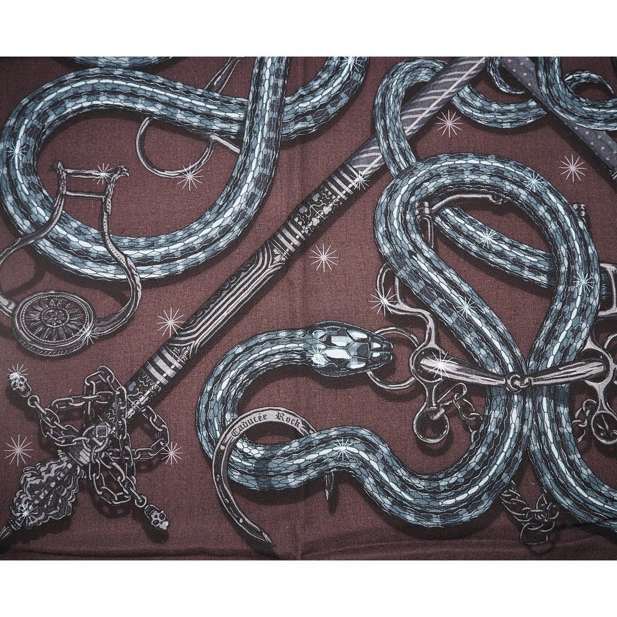中古】HERMES エルメス カレ H 100 CADUCEE ROCK カデュセ ロック