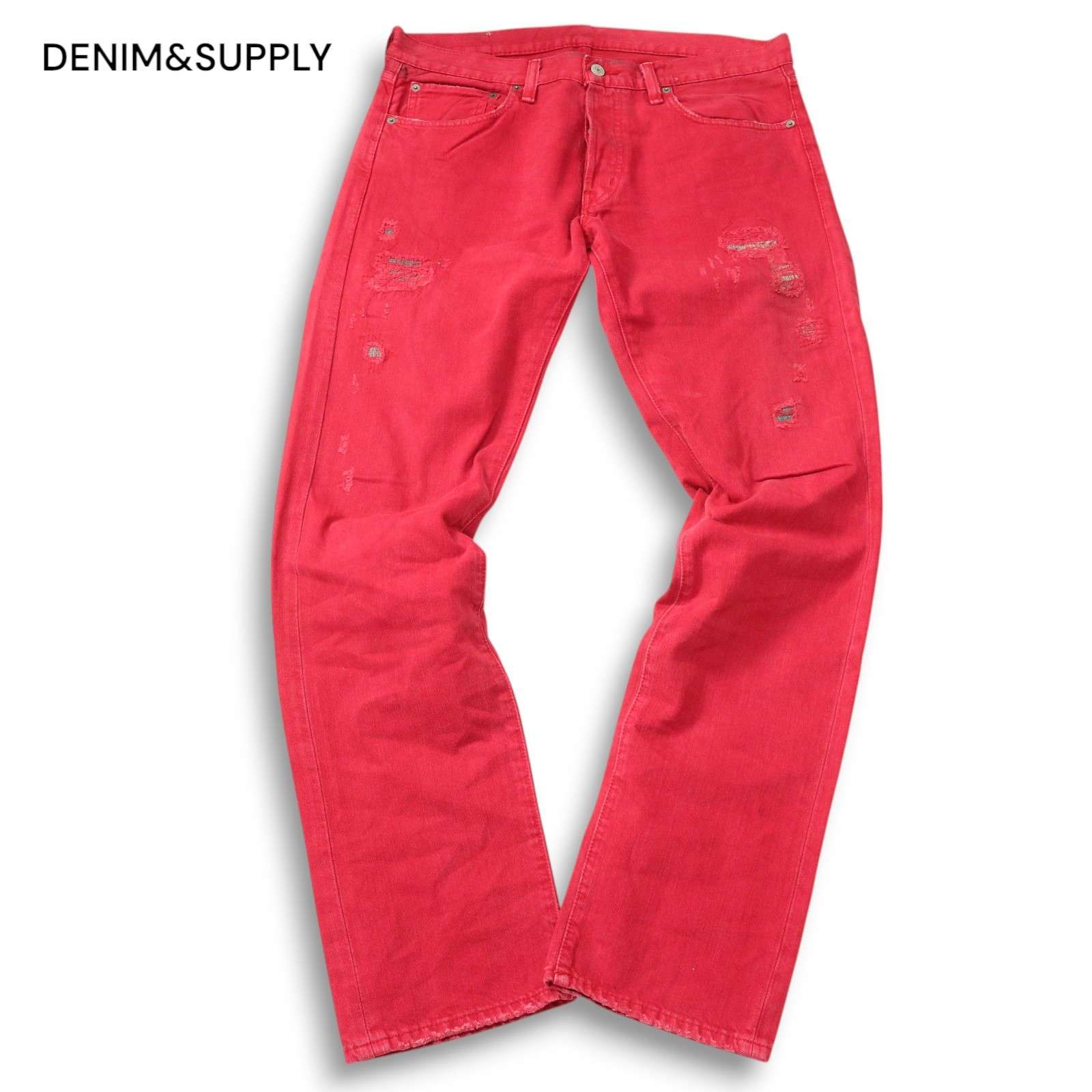 DENIM&SUPPLY ラルフローレン 通年 クラッシュ&リペア加工☆ SLIM