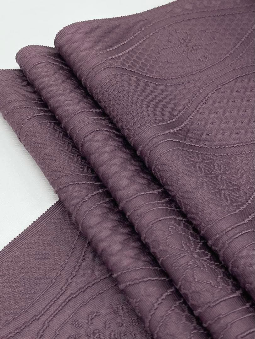 コート地 ふくれ織 紋意匠 葡萄鼠色 正絹 反物 - メルカリ