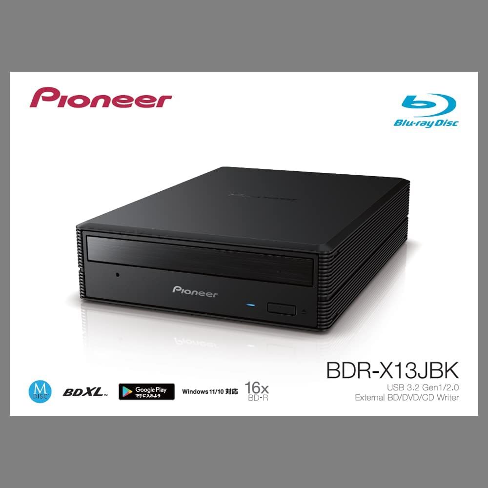 パイオニア(Pioneer) 外付けブルーレイドライブ BDR-X13J-X M-DISC