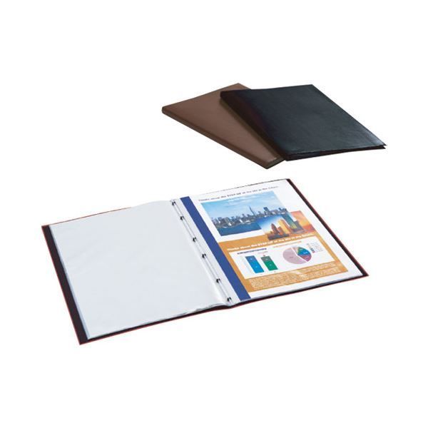 〔5個セット〕 KING JIM キングジム レザフェス クリアーファイル A4 20P 黒 KJ-1931LF-BKX5