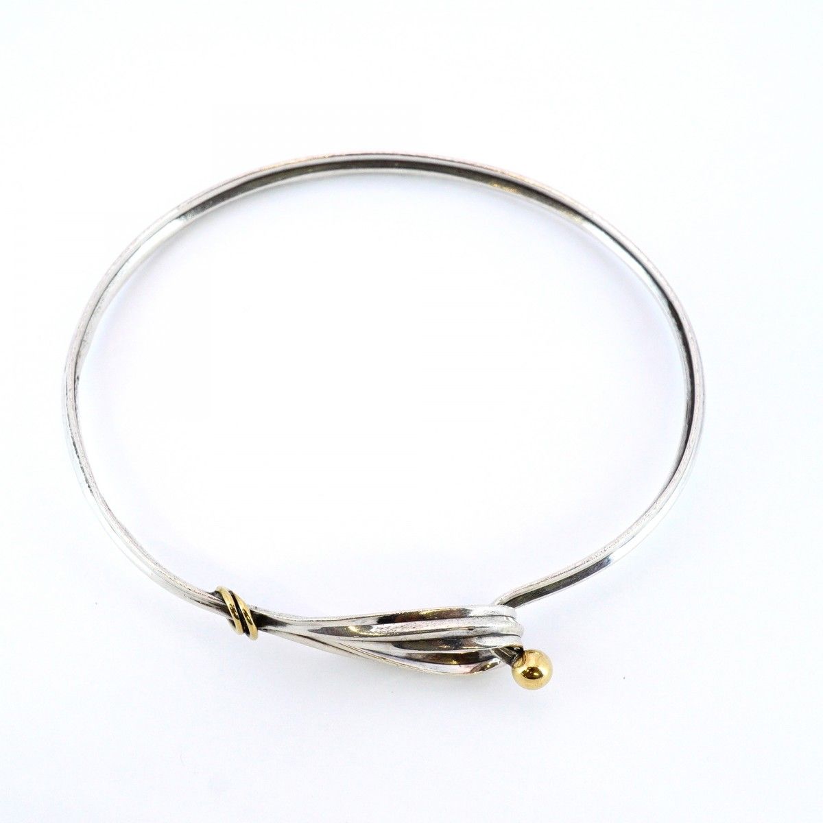 今すぐ一括検索！必見。 5jmb0190 ティファニー バングル フック＆アイ K18YG イエローゴールド シルバー925 メンズ レディース ユニセックス ブラウス