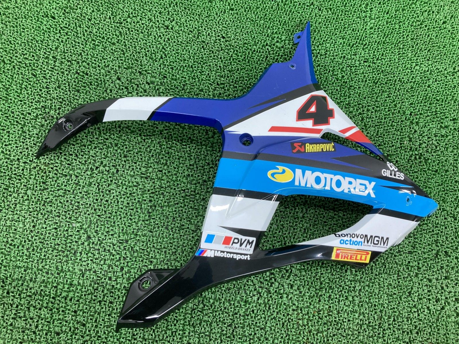 工場 ZXMT製S1000RR アンダーカウル 右 白/青/黒 社外 バイク 部品 K67