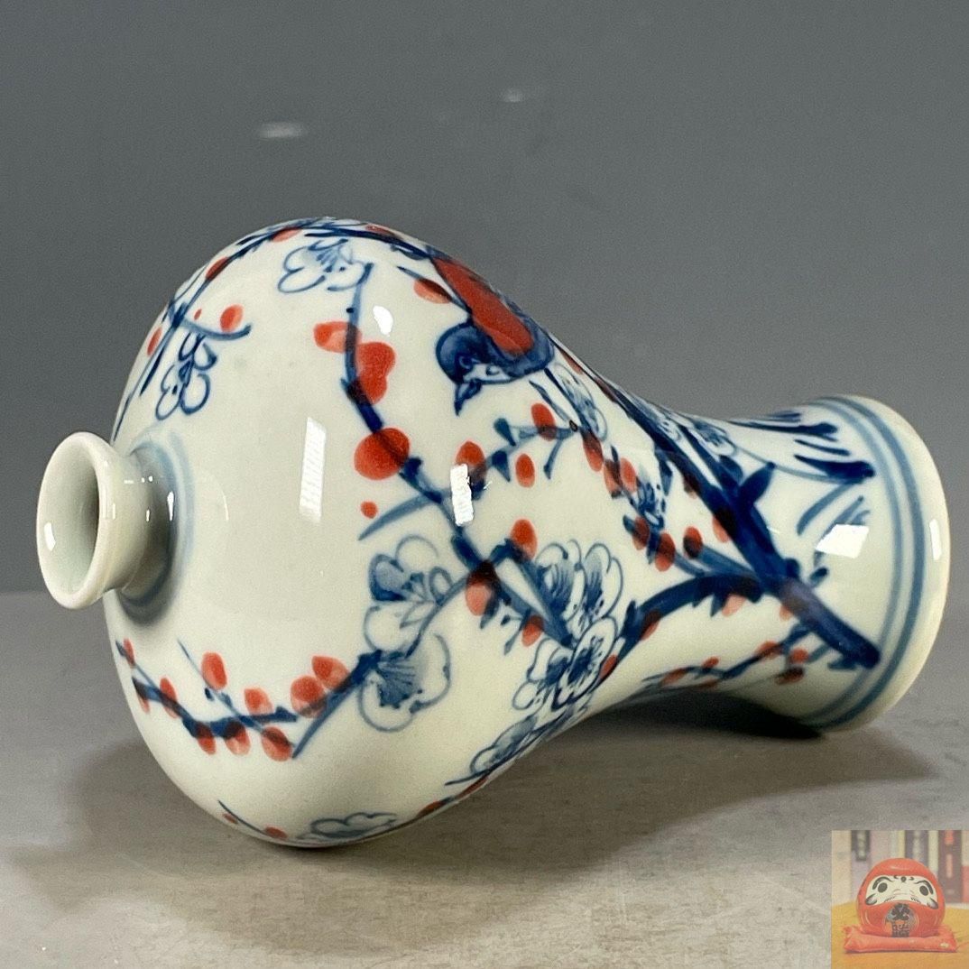 パステル喜上眉梢紋水盆 景徳鎮 陶磁器 装飾品 現代工芸品 美術品 置物 喜上眉梢紋梅瓶 景徳鎮 陶磁器 現代工芸品 美術品 装飾品 置物