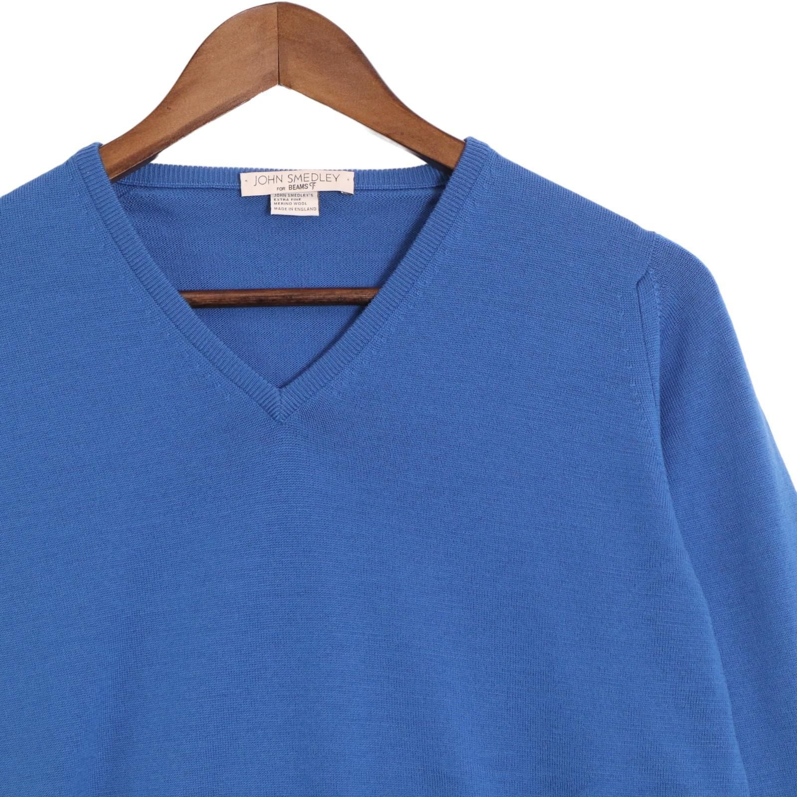 JOHN SMEDLEY × BEAMS F ジョンスメドレー ビームスエフ Vネック 無地 