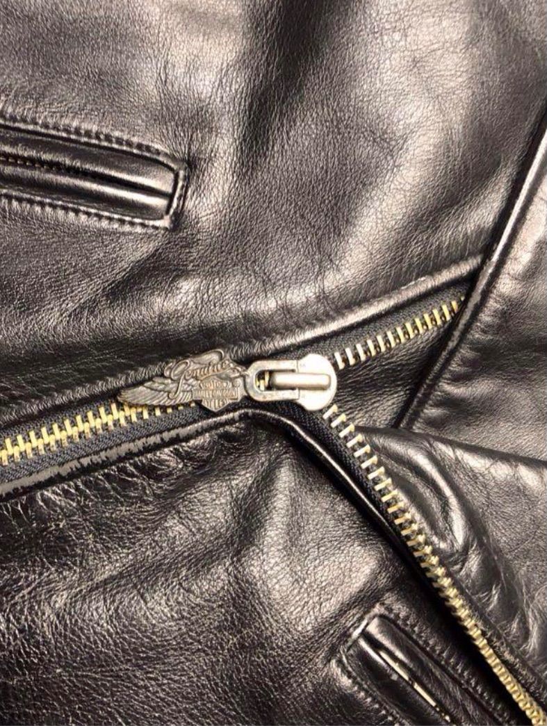 HARLEY DAVIDSON ハーレーダビッドソン 【ザ黒革Wの革ジャン程好い革