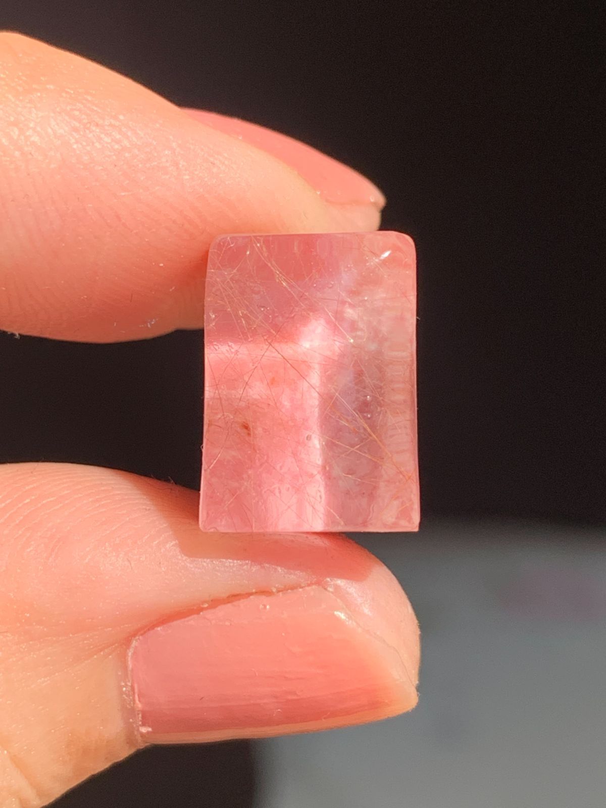 カイヤナイト×ルチルクォーツ ダブレット ストーン リング 46 カイヤナイト×ルチルクォーツ ダブレット ストーン リング 46 ルチル