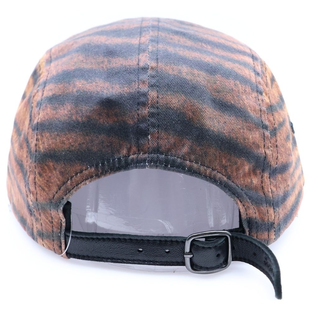 SUPREME シュプリーム 25AW Washed Chino Twill Camp Cap Tiger ボックスロゴ ウォッシュドチノツイル キャンプキャップ タイガー 帽子 ブラック|イエロー