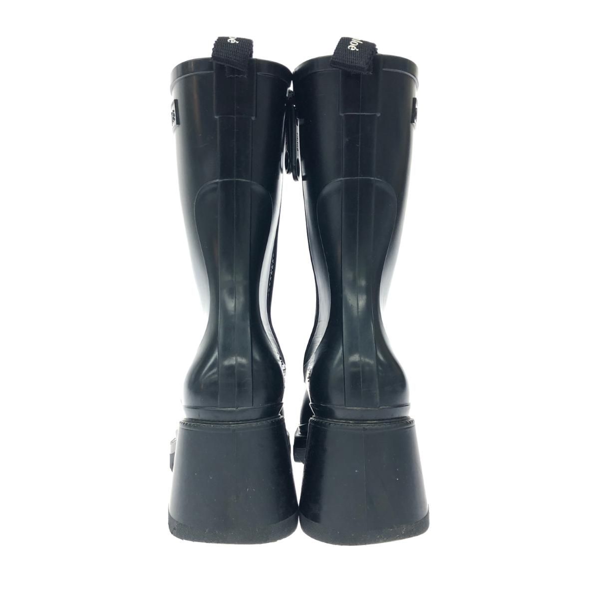 ❤️ Chloeクロエ　ブラックレザー ロングブーツ ストラップ付き　37 中古・古着通販】Chloe (クロエ) リボンデザインロングブーツ ブラック