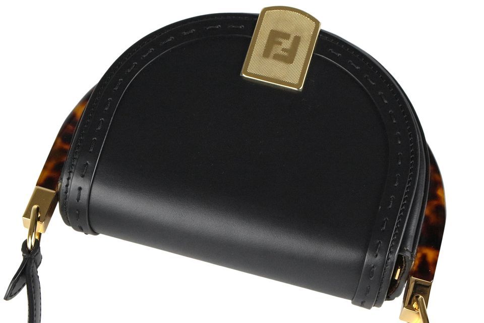 未使用品〕フェンディ/FENDI ムーンライト ショルダーバッグ カーフレザー×べっ甲プレキシガラス ブラック 8BT346 - メルカリ