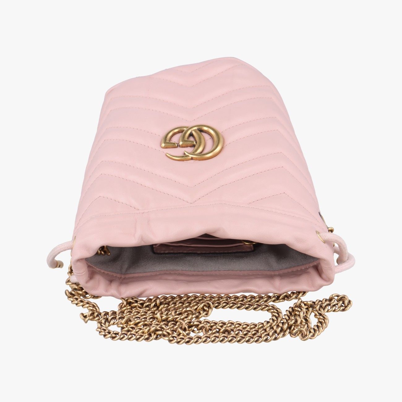 グッチGucciGGマーモントピンクレザー575163