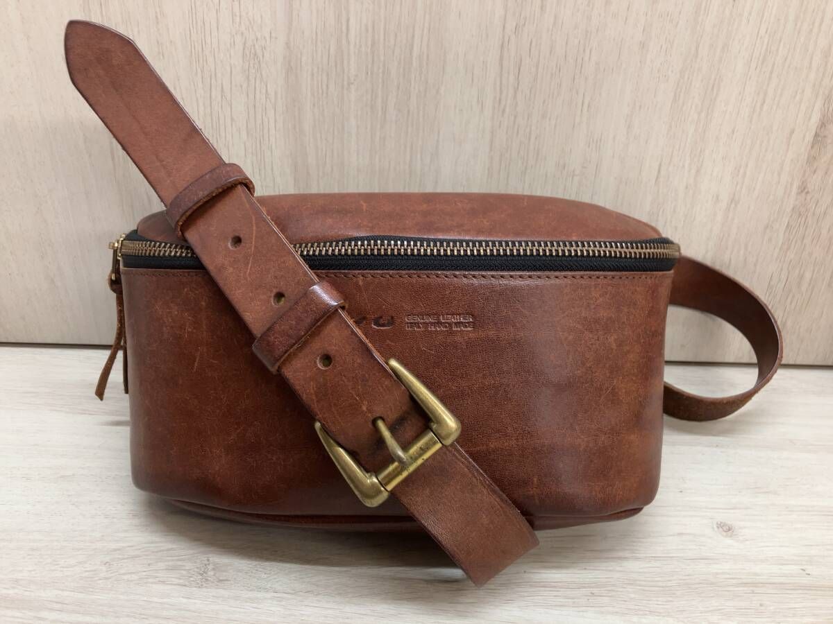 RYU リュー 本革 ボディバッグ レザー ブラウン RYU リュー 本革 ボディバッグ レザー ブラウン