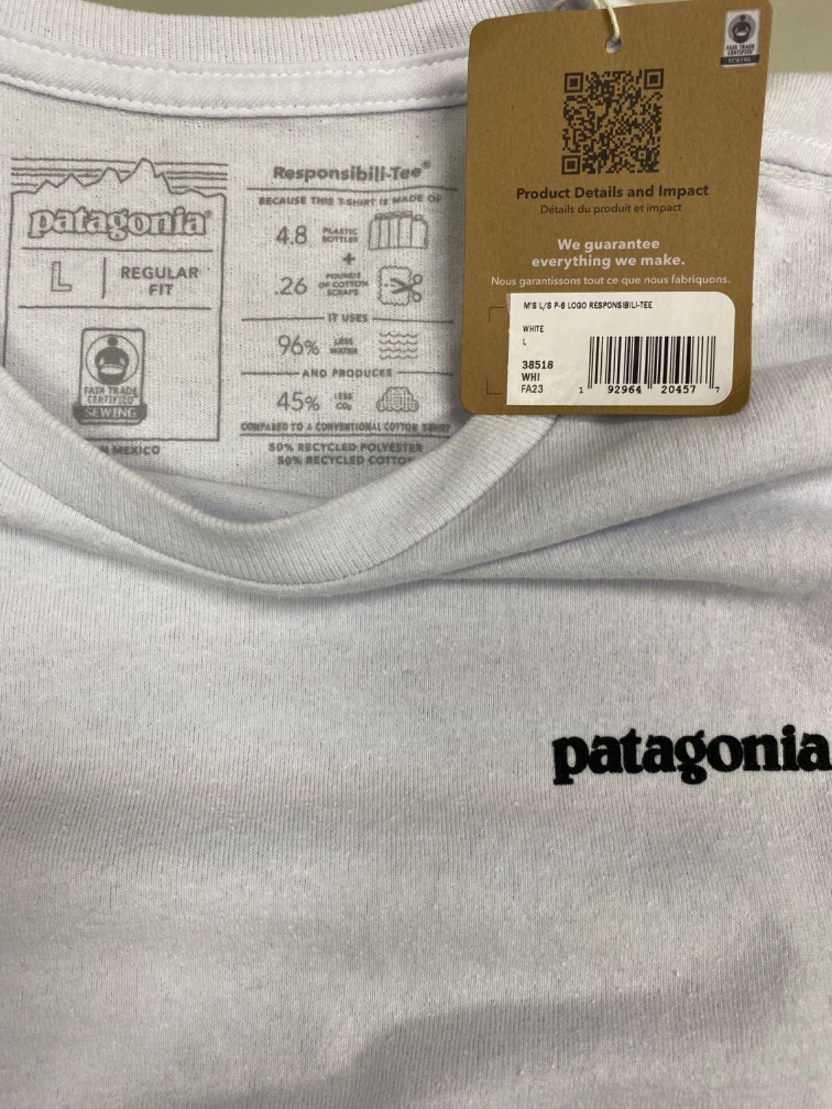 patagonia パタゴニア 長袖Tシャツ メンズＬサイズ