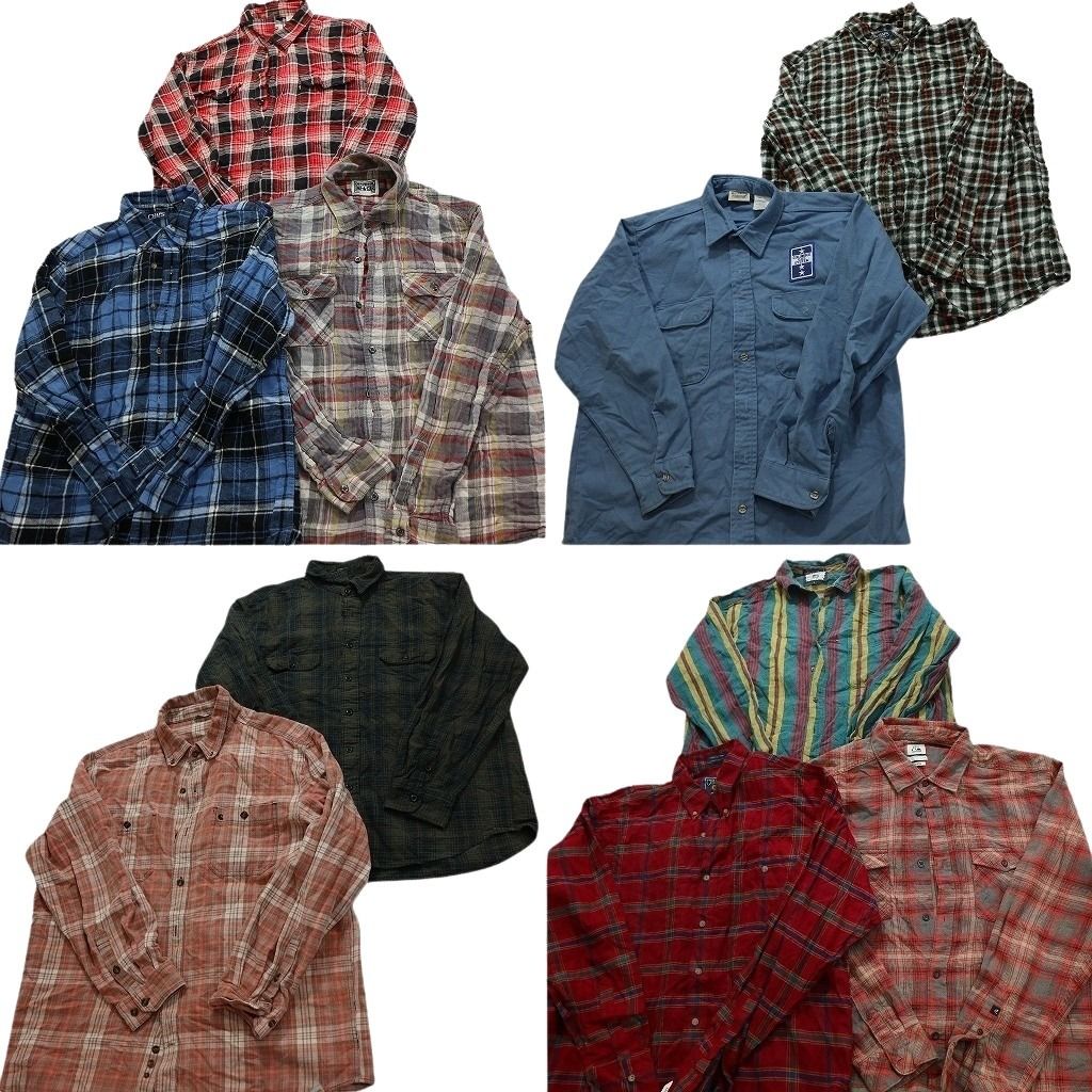 古着卸 まとめ売り ブランドMIX ネルシャツ 長袖シャツ 10枚セット