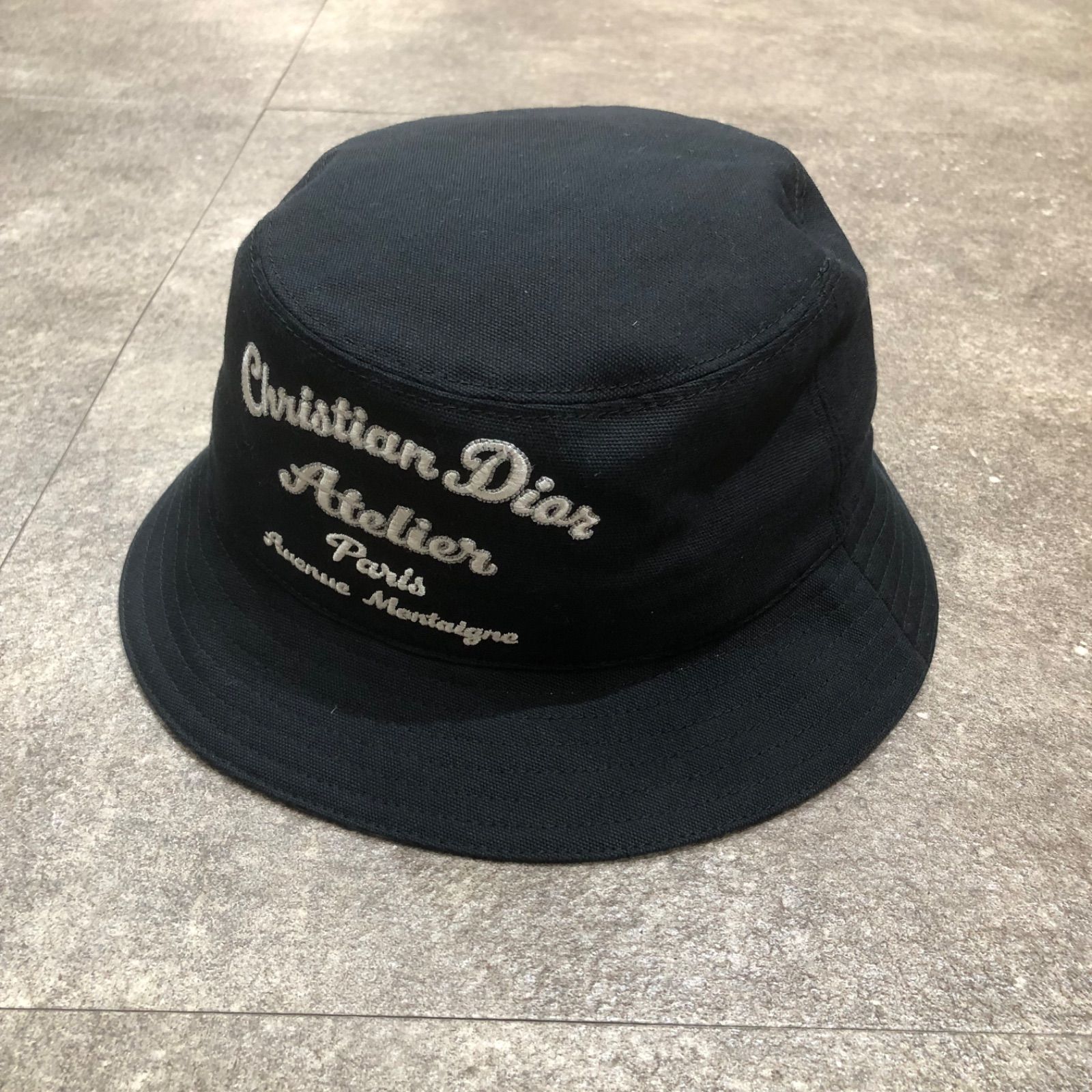 Christian Dior バケットハット M ブラック Christian Dior 【新品同様】ディオール ケニーシャーフ コラボ