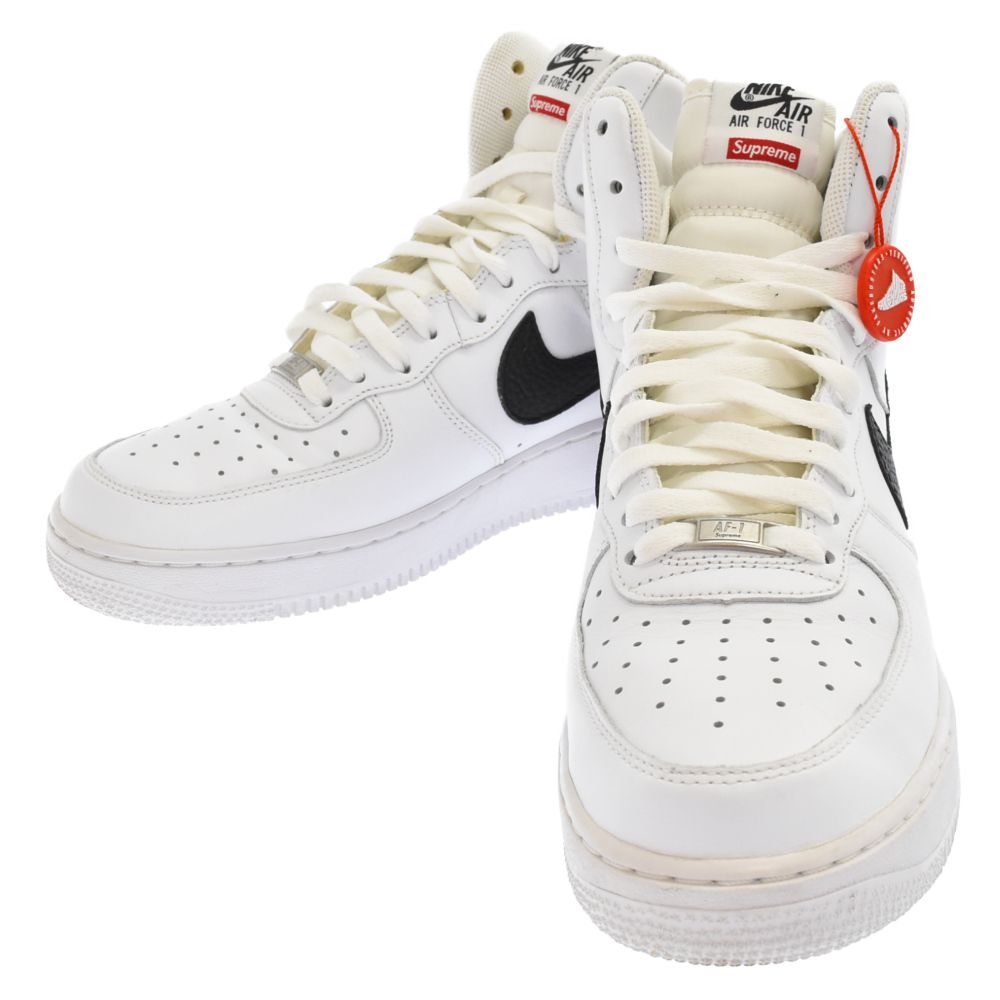 NIKE (ナイキ) 14AW×SUPREME AIR FORCE 1 HIGH SUPREME SP 698696-100 シュプリーム  エアフォース1 ハイカットスニーカー ホワイト US10.5/28.5cm