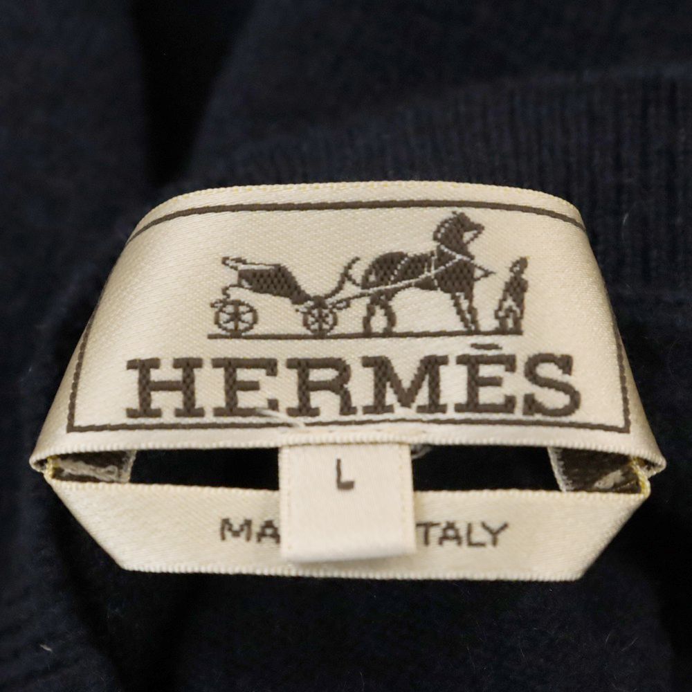 HERMES (エルメス) ラウンドネックニット チェスアンドシャドウ