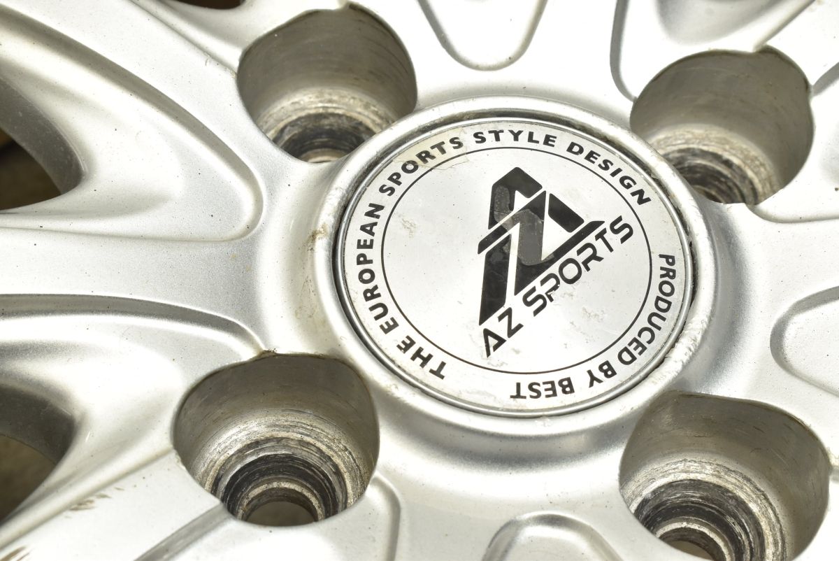 バリ溝】AZスポーツ 15in 5.5J +45 PCD100 ダンロップ