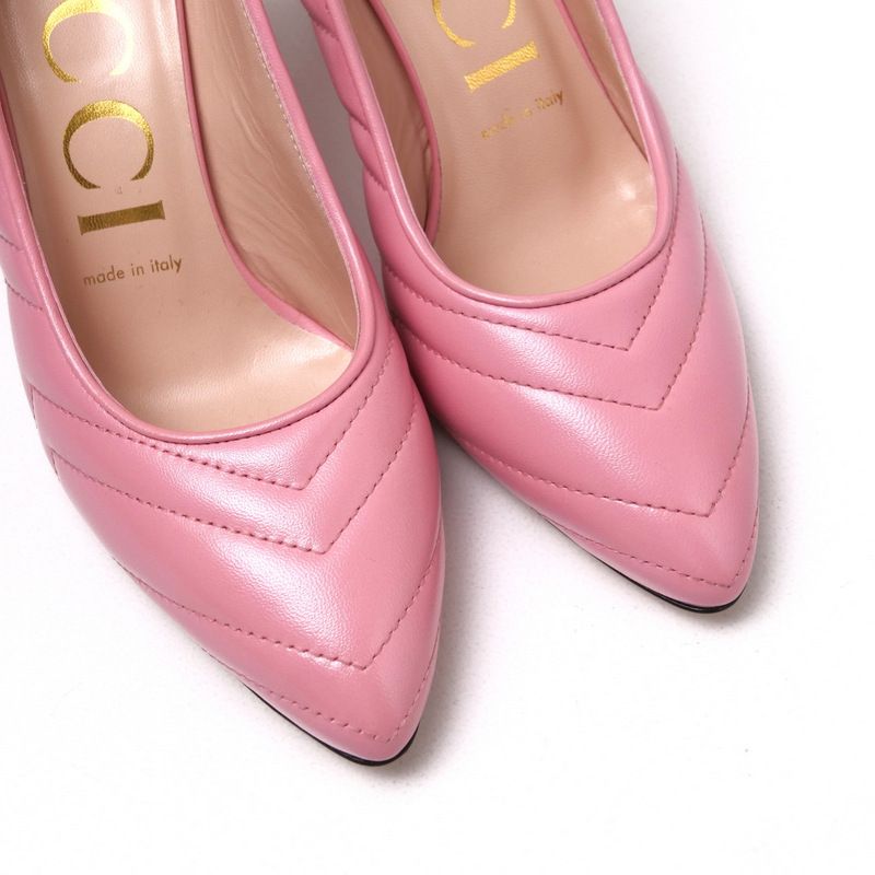 新品未使用品 GUCCI グッチ GGマーモント パンプス ピンク 658673