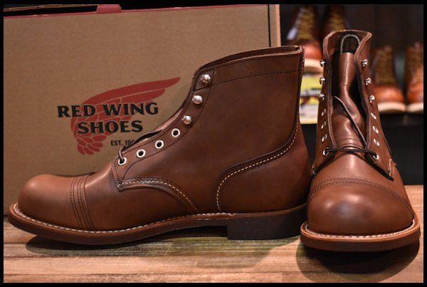 【9.5D 箱付 未使用 21年】レッドウィング 8111 アイアンレンジャー アンバー ハーネス キャップトゥ ブラウン ブーツ redwing HOPESMORE【ED175】