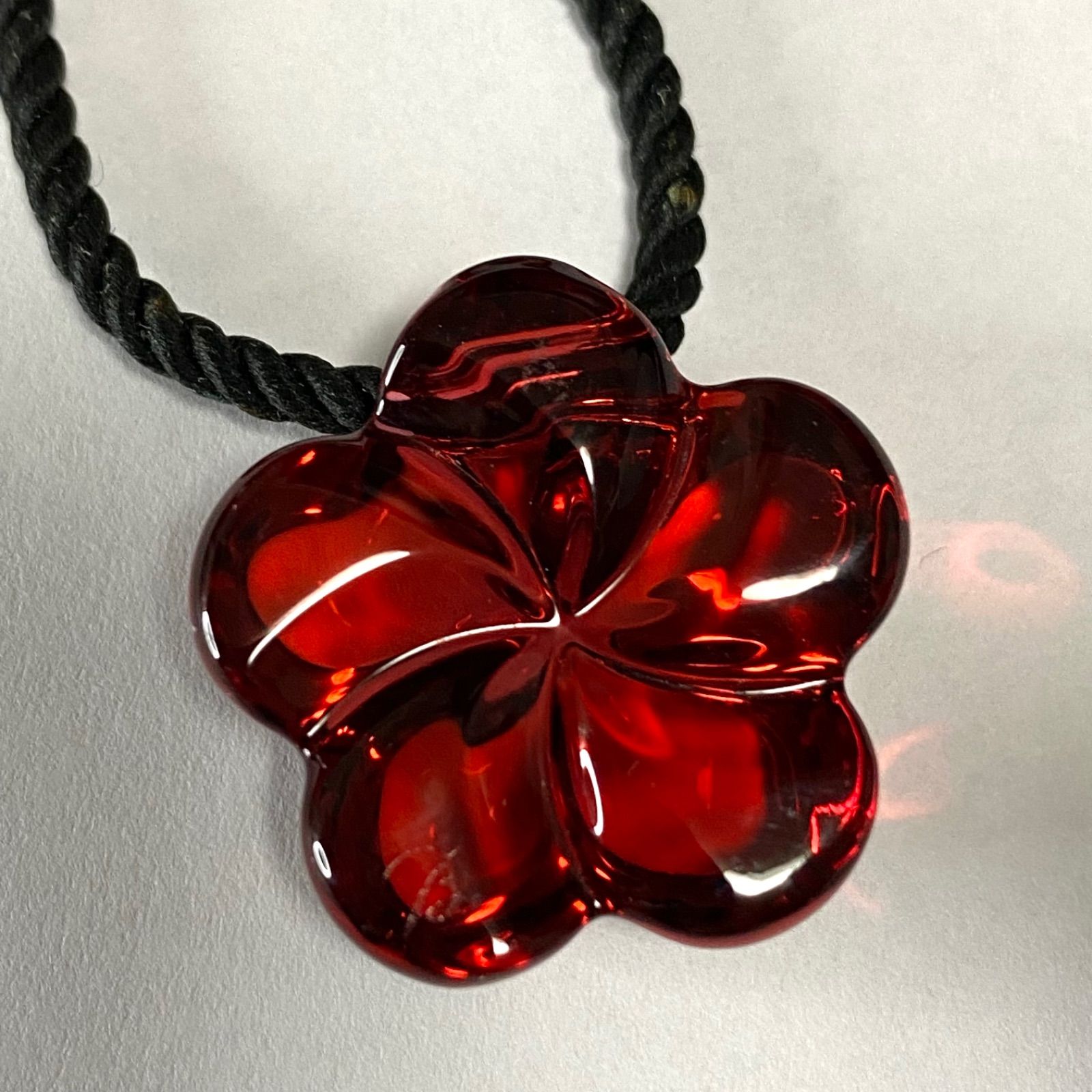 Baccarat　バカラ　ガレ　ネックレス　ペンダントトップ　ガラス　クリスタル バカラ ガレ クリスタル ペンダント ネックレス グリーン