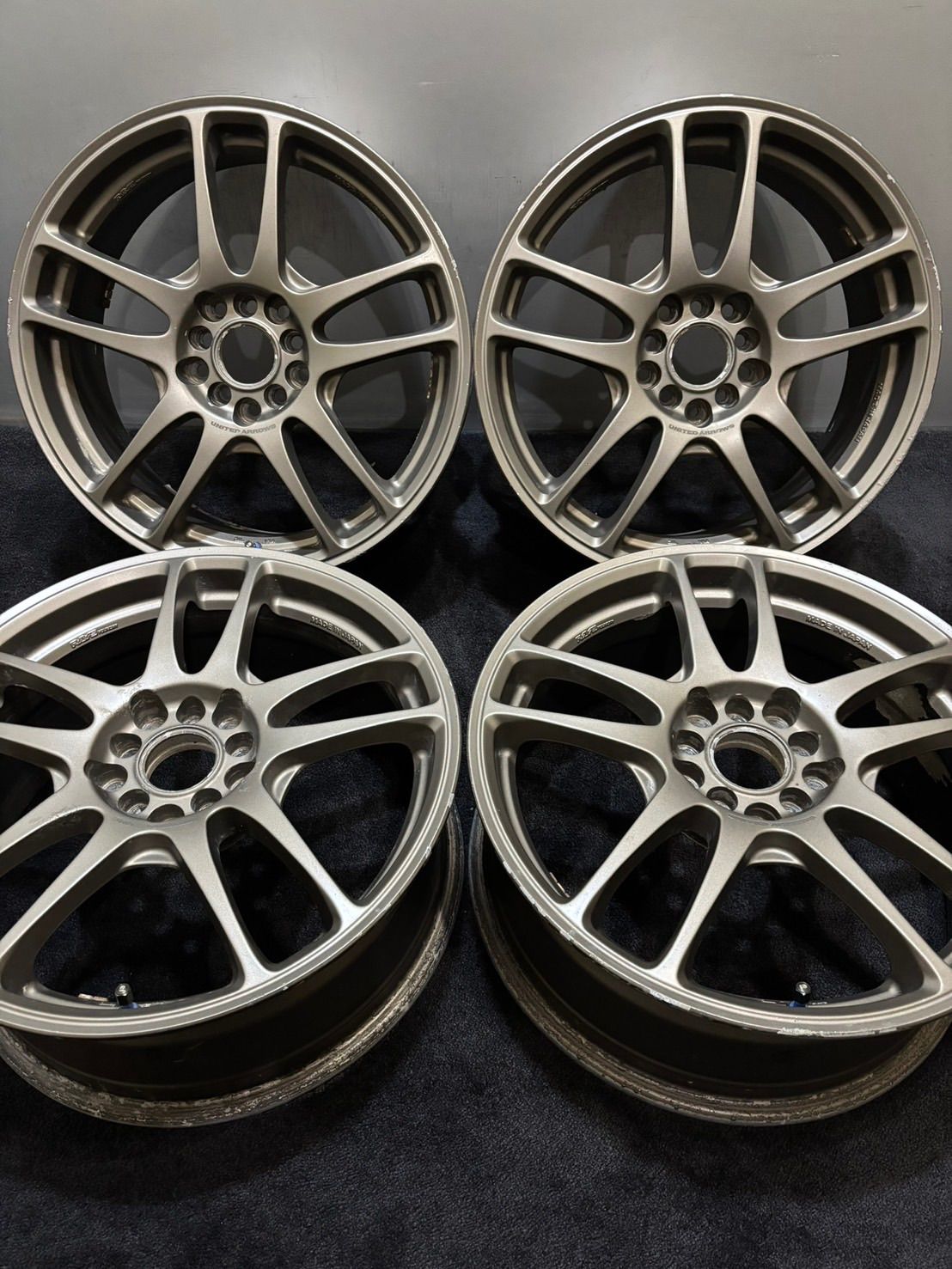RAYS UNITED ARROWS 17インチ 7J 42 100 5H アルミホイール 4本 アコード インテグラ アテンザ プリウス 1-K243