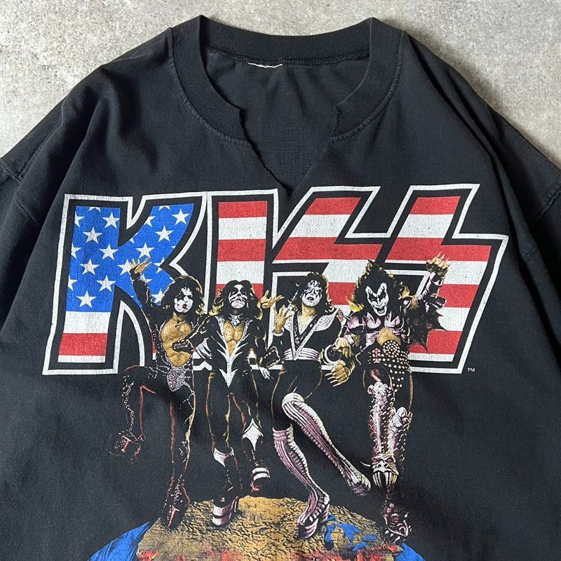 90s KISS オフィシャル 1996 ワールド ツアー プリント 半袖 Tシャツ 