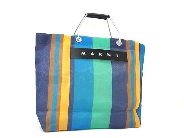 MARNI マルニ トートバッグ マーケット フラワーカフェ - ブルー