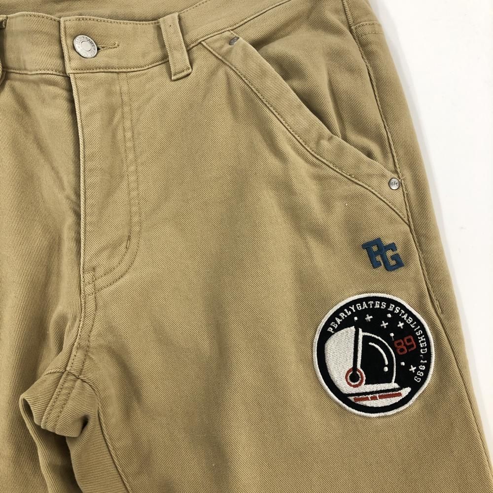 パーリーゲイツ パンツ ベージュ 裏起毛 ワッペン 所々色褪せ メンズ 4  
