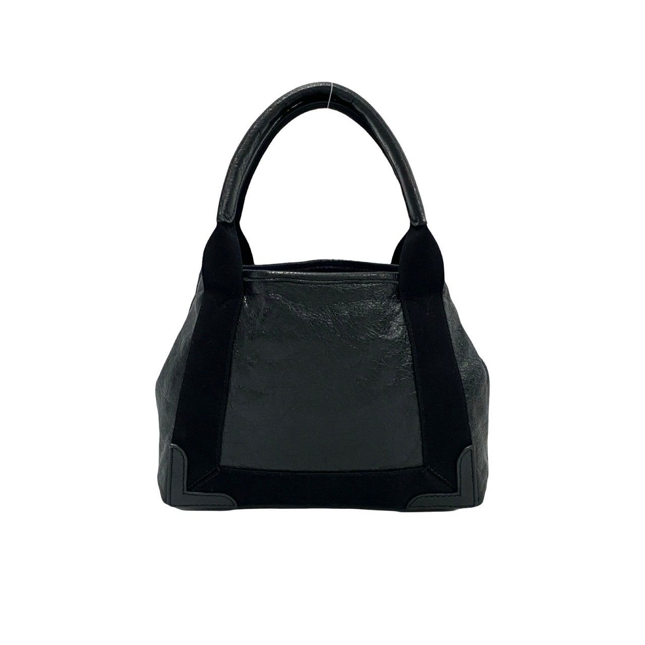 極 美品 BALENCIAGA バレンシアガ ネイビーカバス XS ロゴ レザー 2way