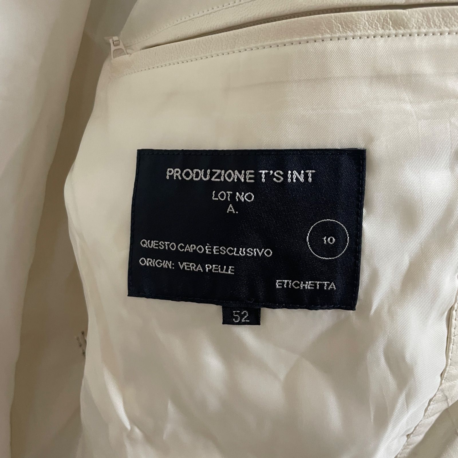 【匿名配送】PRODUZIONE T's INT ダウン　コート　ラムレザー 別注 JURI ARK - ENTREFINO 0.7mm - | EMMETI(エンメティ