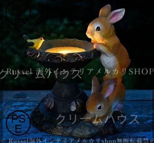 【人気商品】【Russel】かわいい2匹のウサギ うさぎ ガーデンライト ソーラ 人気商品】【Russel】かわいい2匹のウサギ うさぎ ガーデン