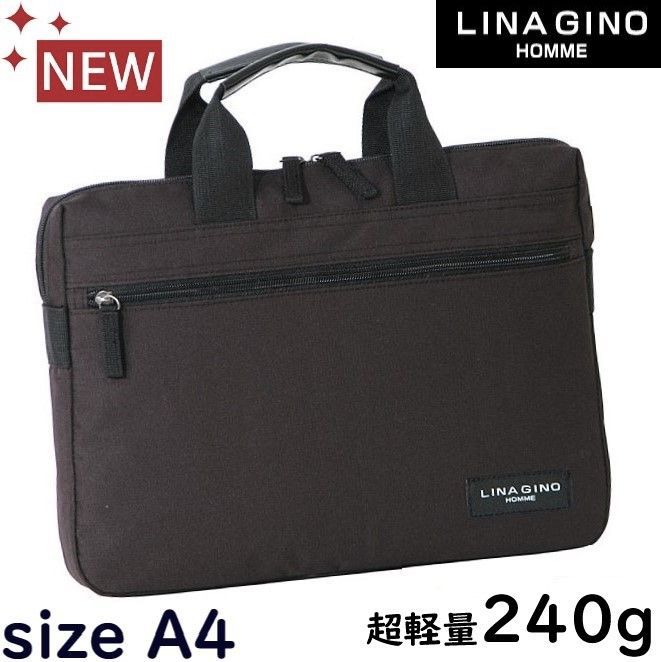 Brand new LINA GINO HOMME super lightweight soft material! Small/Thin/A4 Business Bag/Briefcase [Black/ Men's/A4 Documents/13 inch Laptop/ Lightweight Processing Weighs 240g] Document Bag/BriefCase/Toyooka ◆ 5249 - #Buzzberg