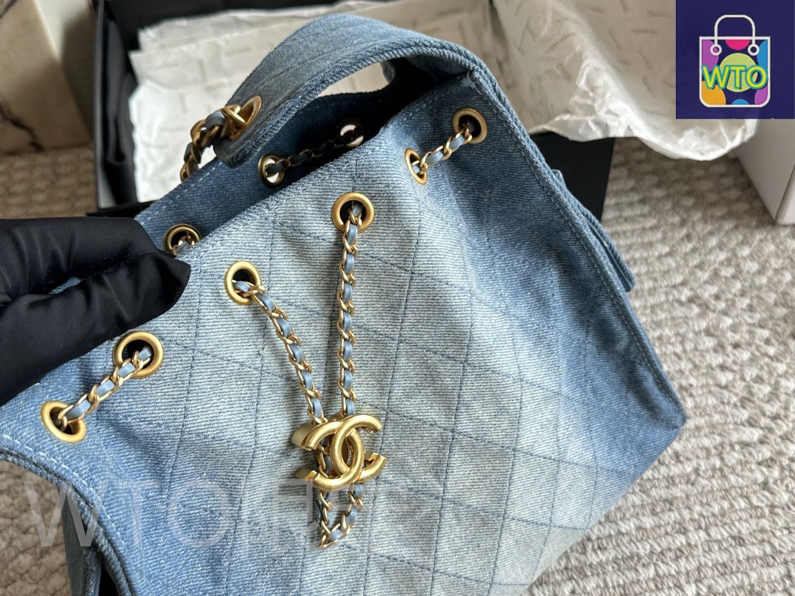 【25SS 話題沸騰 /デニム】CHANEL 25 スモール ホーボーバッグ Chanel 25 スモール ハンドバッグ、ウォッシュド デニム、ブルー