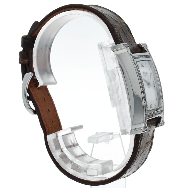 エルメス Hウォッチ MM レディース時計 ダイヤベゼル シェル HH1.531  