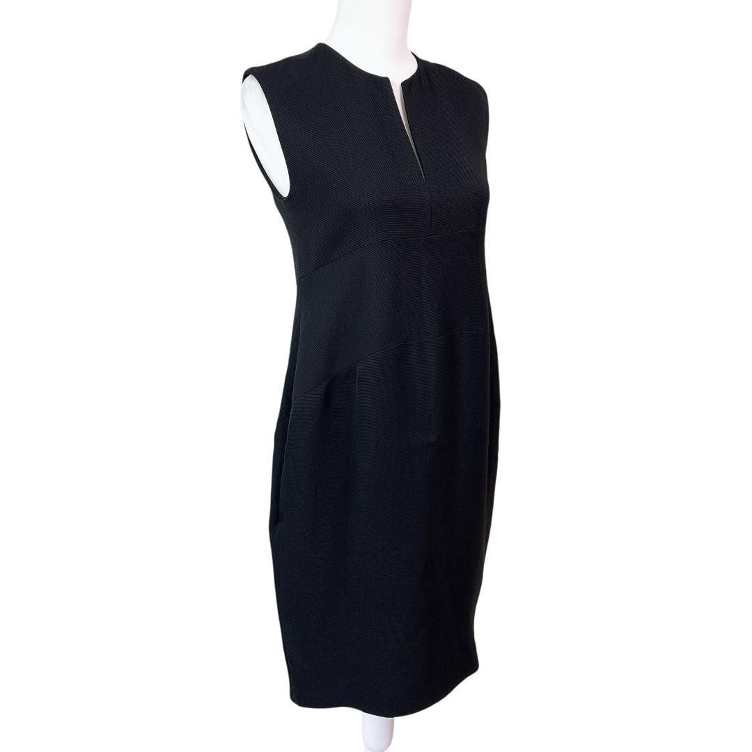 ヨーコチャン ノースリーブワンピース 38 無地 ブラック