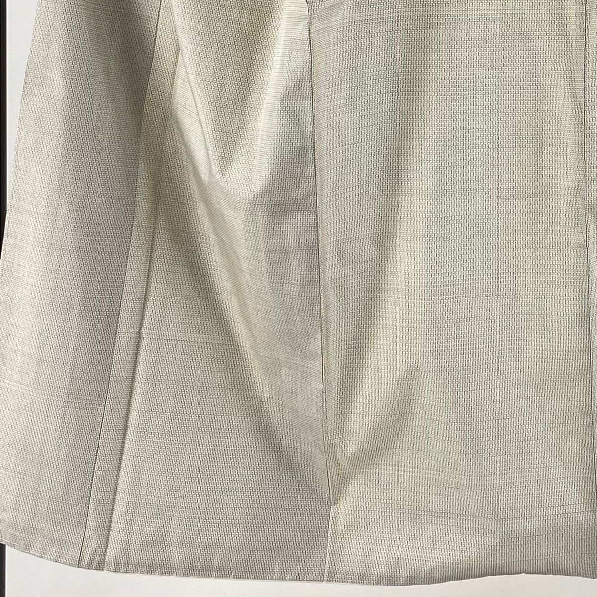 男着物 身丈147.5cm 裄丈72cm M 袷 紬 アンサンブル 亀甲絣 クリーム 正絹