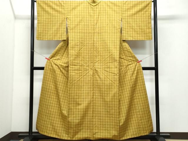 平和屋着物▽上質な紬　単衣　動物花間道　正絹　逸品　CAAQ0048vf 平和屋着物▽上質な紬 単衣 動物花間道 正絹 逸品 CAAQ0048vf