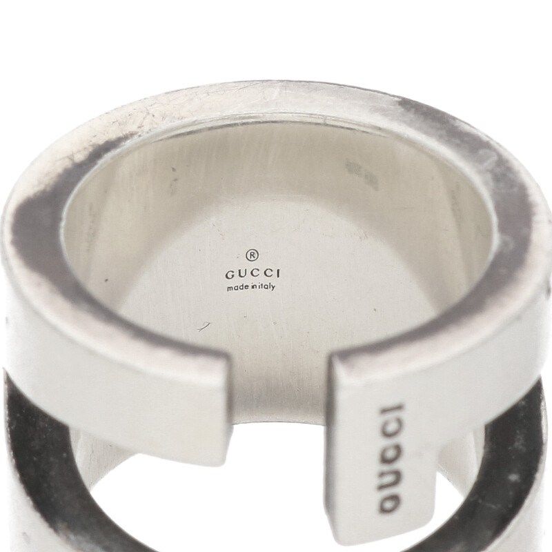mana.g129様　美品✨️　GUCCI　リング 17号 カットアウト　925 GUCCI カットアウトG リング