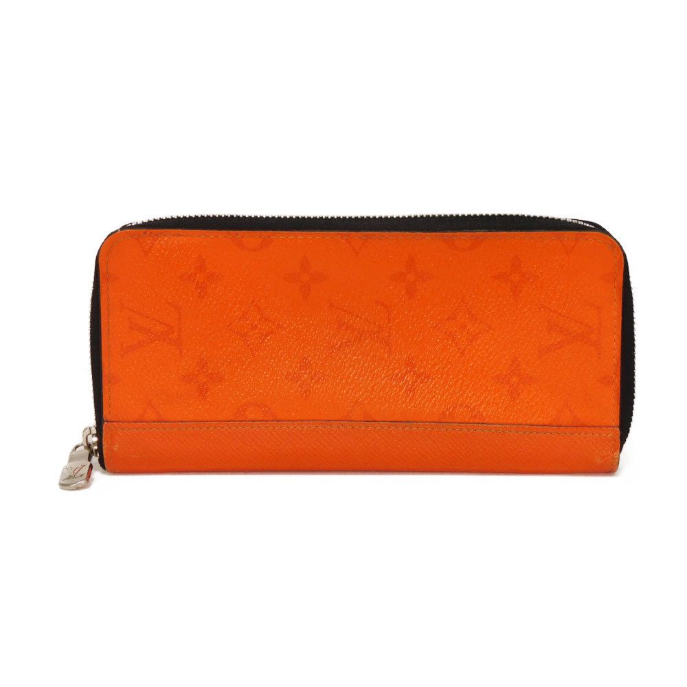 LOUIS VUITTON ルイ ヴィトン ジッピーウォレット ヴェルティカル LVロゴ フラワー オレンジ ラウンドファスナー マチ付き 札入れ カードケース コインケース タイガラマ モノグラム ボルケーノ 長財布 M30445