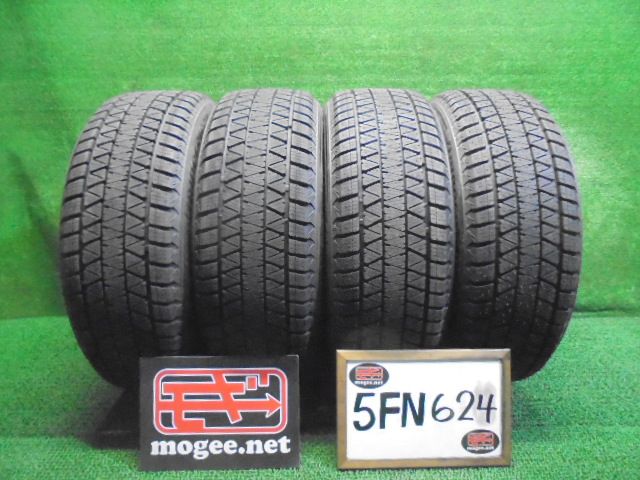 5FN624 N9 バリ山 イボ有 製 225 55R18 ブリヂストン ブリザック DM-V3 18インチスタッドレスタイヤ4本セット