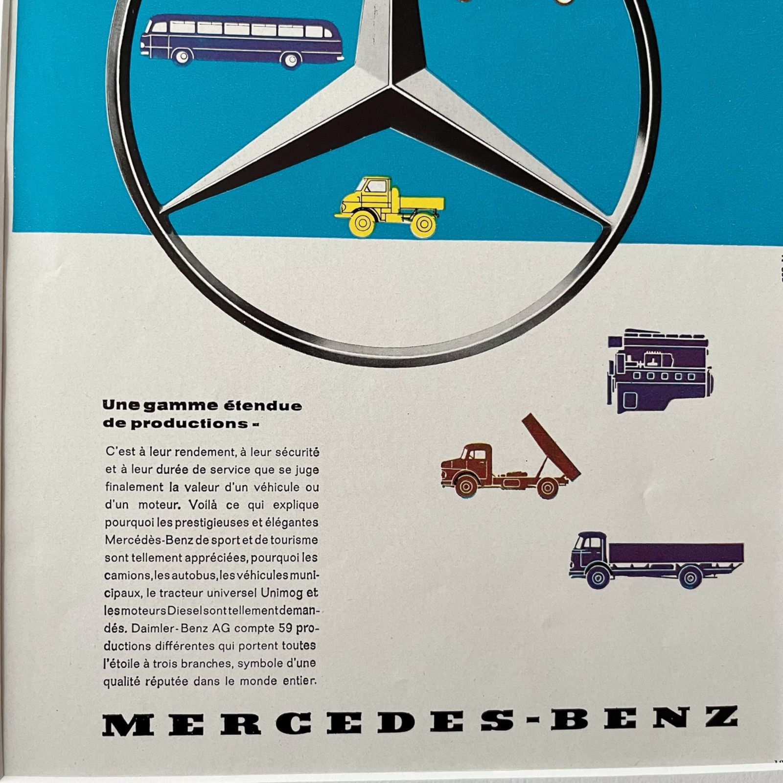 1950年代 広告＞ Mercedes Benz ポスター メルセデスベンツ 