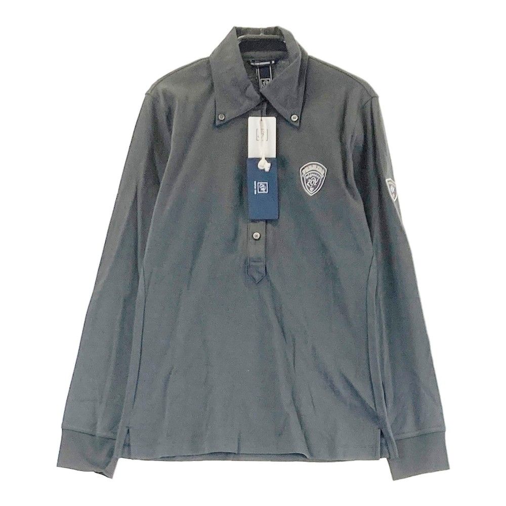 サイズ：38 ZOY ゾーイ 長袖ポロシャツ ボタンダウン グレー系