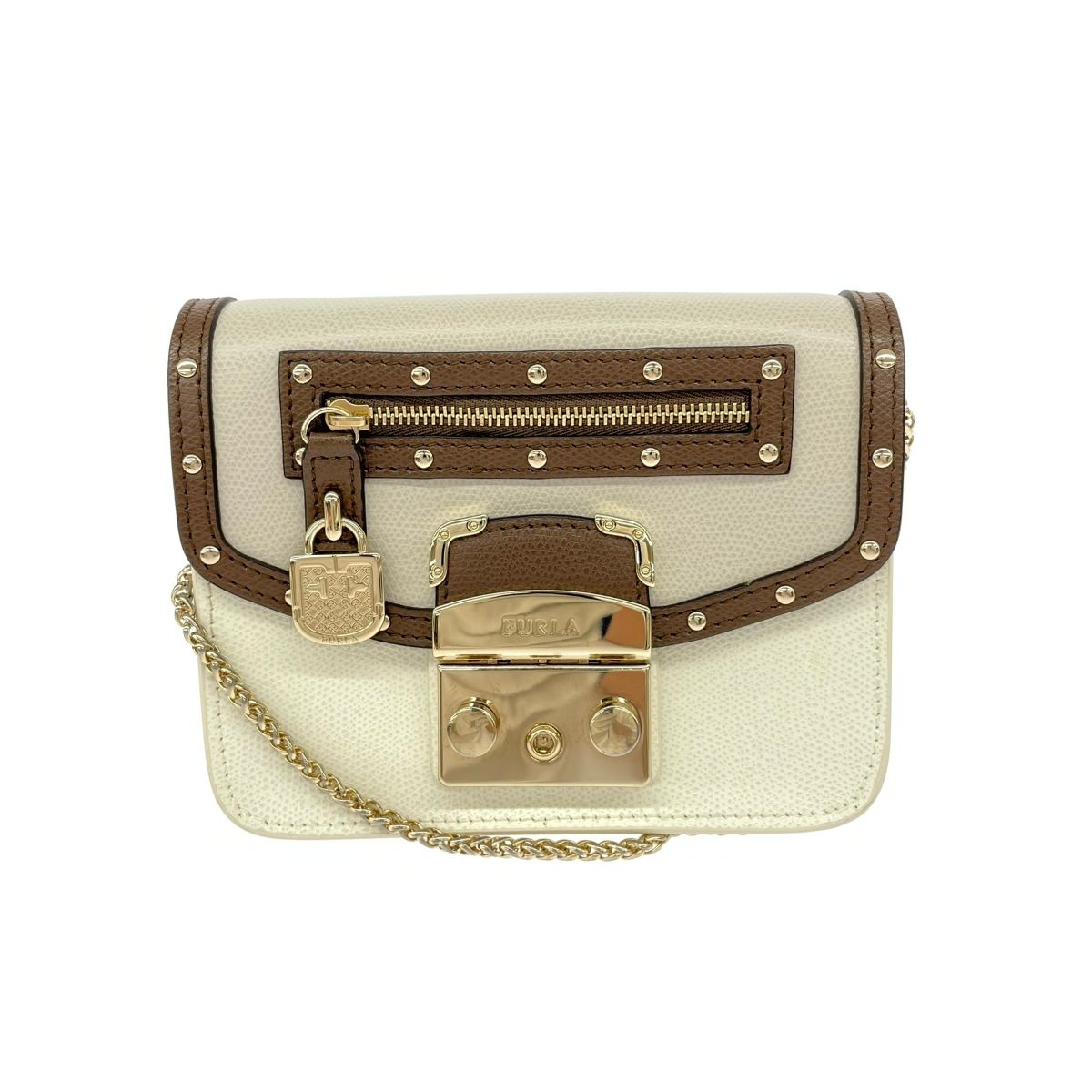 FURLA フルラ メトロポリス ショルダーバッグ ゴールド グリッター 週末限定セール【美品】FURLA メトロポリス グリッター