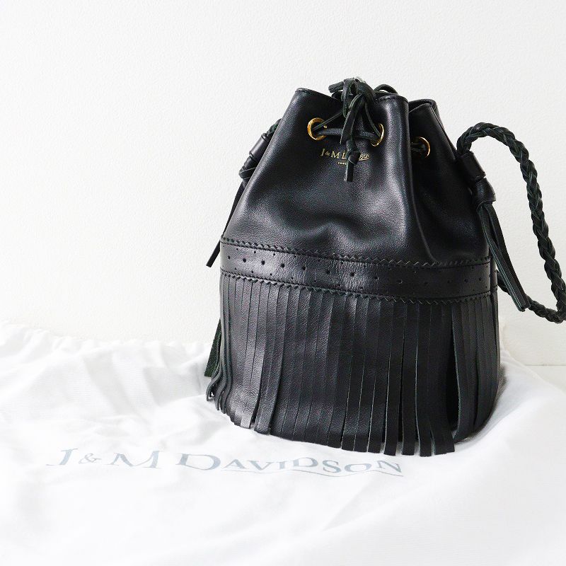 ジェイアンドエムデヴィッドソン J-M DAVIDSON CARNIVAL M カーニバル フリンジバッグ ブラック┃黒 巾着 2400014617092