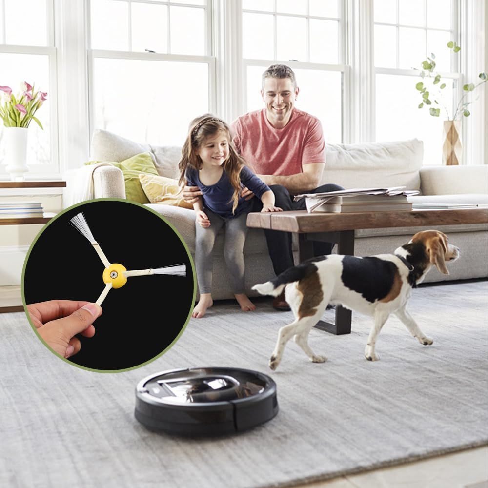 消耗品 3本セット ネジ付き 掃除機用 交換部品 500 600 700 800 900シリーズ対応エッジブラシ ルンバ用ブラシ Renjzle