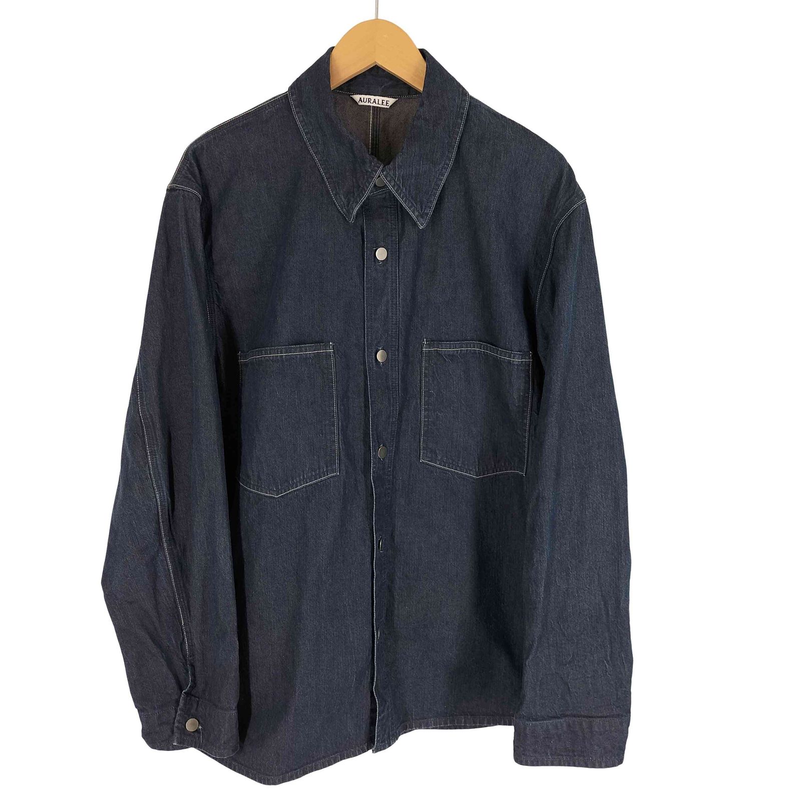 オーラリー AURALEE 21ss HARD TWIST LIGHT DENIM SHIRTS BLOUSON 