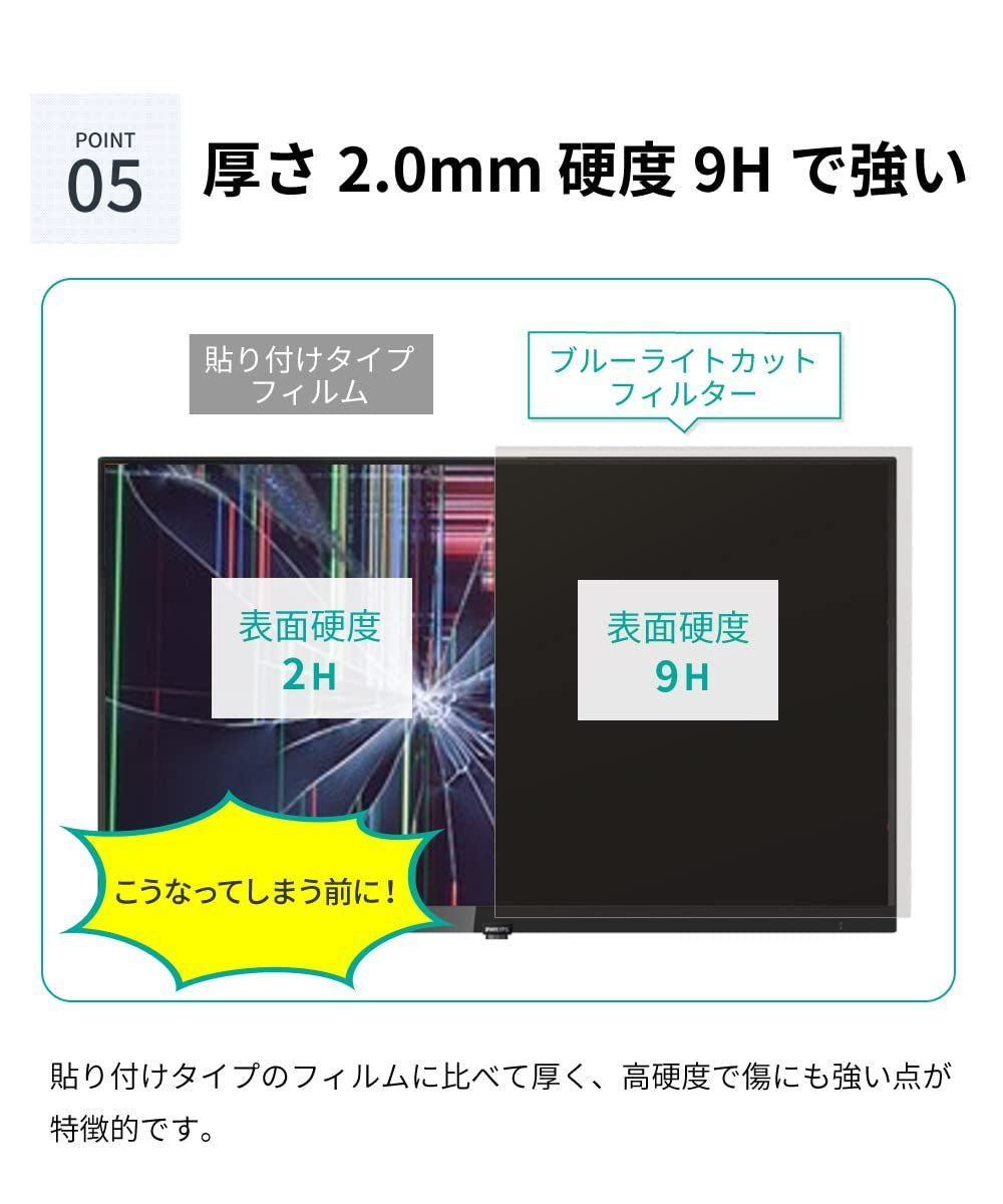 【在庫処分】23.8インチ/24インチ ブルーライトカット フィルター 液晶 汎用 モニター スクリーン アクリル 保護 パネル フィルム LOE(ロエ) ゲームモニター テレビ ガード 据え置き型 (グレア)