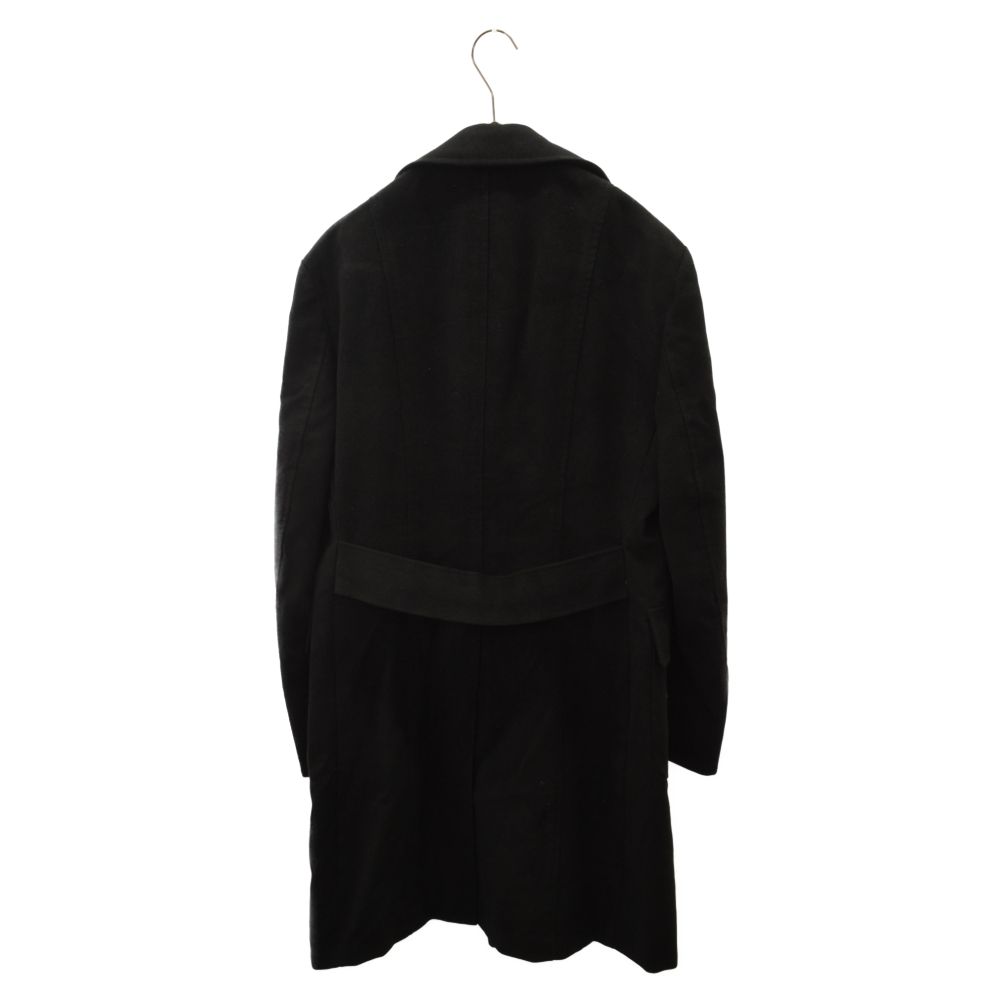 ETRO (エトロ) ドラゴン刺繍デザイン ウールロング コート ブラック